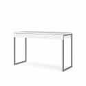 Bureau 3 tiroirs - Décor blanc - L 125,8 x P 51,6 x H 76,5 cm - TYLI