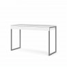 Bureau 3 tiroirs - Décor blanc - L 125,8 x P 51,6 x H 76,5 cm - TYLI