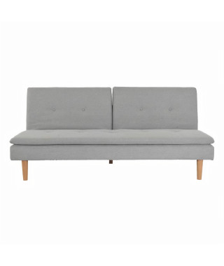 ELIANA Banquette convertible clic-clac 3 places - Tissu gris - L 189 x P 100 x H 86 cm