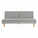 ELIANA Banquette convertible clic-clac 3 places - Tissu gris - L 189 x P 100 x H 86 cm