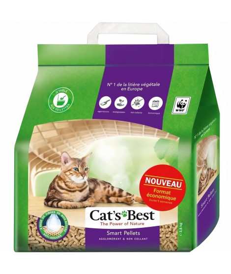 CAT'S BEST Litiere végétale agglomérante pour chat - 7 l