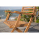 Lot de 4 fauteuils de jardin pliants en eucalyptus FSC - 57 x 52 x H.90 cm