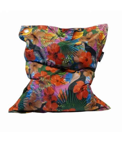 COTTON WOOD Maxi Coussin imprimé Toucan - 110 x 130 cm