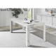 Table de Salle a Manger rectangulaire - Blanc marbre - L 180 x P 90 x H 79 cm - MARMO