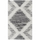 NAZAR Tapis de salon Shaggy longues meches style Berbere - 120 x 160 cm - Blanc et creme