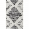 NAZAR Tapis de salon Shaggy longues meches style Berbere - 120 x 160 cm - Blanc et creme