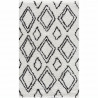 NAZAR Tapis de salon Shaggy longues meches style Berbere - 120 x 160 cm - Blanc et creme