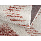 NAZAR Tapis de salon Shaggy longues meches style Berbere - 120 x 160 cm - Blanc et terracotta