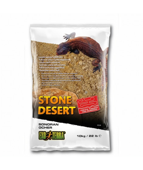 EXO TERRA Substrat désert de pierres Sonora Ocher 10kg - Pour reptiles