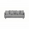 CONSTANCE Canapé droit fixe 4 places - Tissu gris - Classique - L 212 x P 93 cm