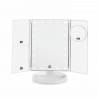 YOGHI Miroir Grossissant Triptyque pliable 21 LED - Lumiere blanc