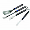 Set 3 Ustensiles Inox Manche Extensible