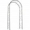 NATURE Pergola acier galvanisé laqué époxy noir décor volutes - H230 x 100 x 37 cm