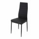 Lot de 2 chaises - Simili noir - L 42 x P 49 x H 97 cm - JIM