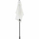 Parasol droit rectangulaire 1,4 x 2,10 m - inclinable & avec manivelle - Mat aluminium et toile polyester 160g - Blanc
