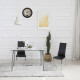 Lot de 2 chaises - Simili noir - L 44 x P 54 x H 100 cm - PHIL