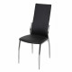 Lot de 2 chaises - Simili noir - L 44 x P 54 x H 100 cm - PHIL