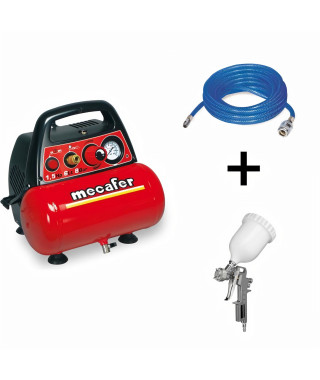 MECAFER Compresseur New Vento 6 litres - 1,5HP + Kit peinture