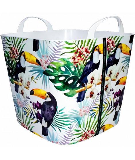 LIFE STORY Panier flexible a linge IML - 25 L - Décor Toucan