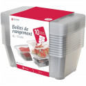 LIFE STORY Lot de 10 Boîtes transparentes - 6 L