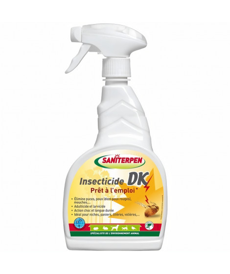 SANITERPEN Insecticide DK - Pour insectes volants et rampants de l'habitat des animaux domestiques - Pret a l'emploi - 750 ml