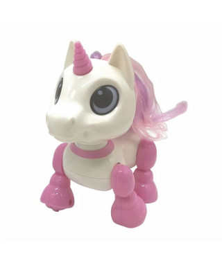 Power Unicorn Mini - Licorne robot avec effets lumineux et sonores, contrôle par claquement de main, répétition