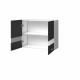 EXTRA - Meuble haut de cuisine L 80cm 2 Portes vitrées - Gris Mat