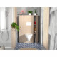 SWEAT Aménagement pour WC - Décor Chene Jackson et blanc mat - L 53 x P 27 x 140 cm