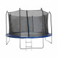 Trampoline 366 cm Noir et bleu TRIGANO Échelle et filet de protection inclus