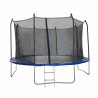 Trampoline 366 cm Noir et bleu TRIGANO Échelle et filet de protection inclus