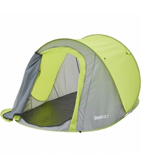 SURPASS - Tente de camping Pop up - 2 Personnes - Vert & Gris