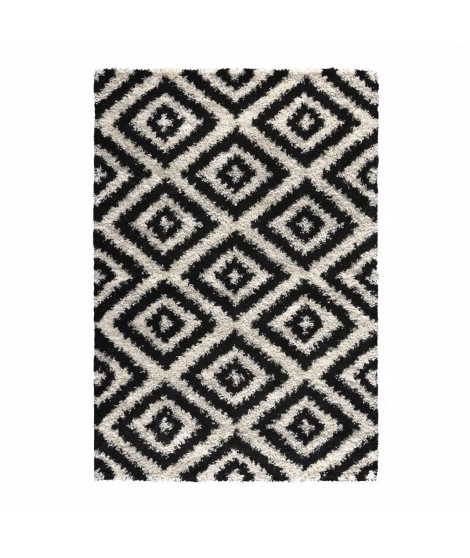 NAZAR Tapis Shaggy Tavla - 150 x 220 cm - Noir