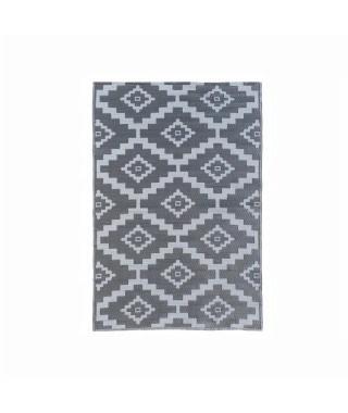 NAZAR Tapis d'extérieur résistant aux UV - Gris et blanc - 160 x 230 cm