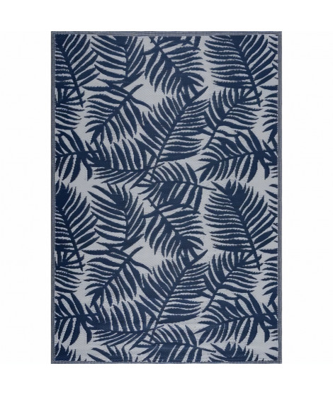 NAZAR Tapis d'extérieur résistant aux UV - bleu et blanc - 120 x 160 cm