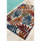 NAZAR Tapis d'extérieur et d'intérieur résistant aux UV moderne - Bleu, rouge et vert - 120 x 160 cm