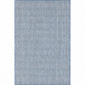 NAZAR Tapis d'extérieur et d'intérieur résistant aux UV, tissé plat - bleu et blanc - 120 x 160 cm
