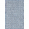 NAZAR Tapis d'extérieur et d'intérieur résistant aux UV, tissé plat - bleu et blanc - 120 x 160 cm