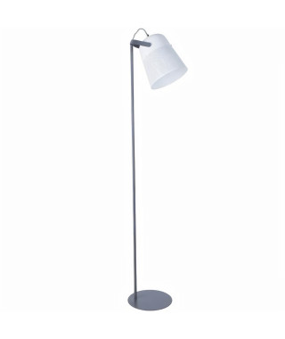 JUSTIN Lampadaire 145 cm E27 60W blanc et anthracite