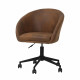 Chaise de bureau - Tissu marron - Métal - L 62 x P 62 x H 88 cm - HECTOR