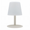 STANDY MINI CREAM Lampe de table sans fil avec pied en acier creme - base LED blanc chaud/blanc froid