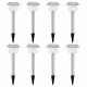 ALESIA Lot de 8 balises solaires - LED blanc froid