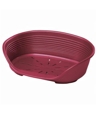 FERPLAST Corbeille en plastique Siesta Deluxe 10 - Bordeaux - Pour chien