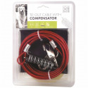 M-PETS Câble d'attache Compensator - 8m - Rouge - Pour chien