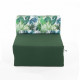 Chauffeuse 1 place - Tissu Vert Depp Jungle - L 58 x P 75 x H 45 cm