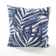 COTTON WOOD Coussin Déco coton imprimé - 45 x 45 cm - Blue Palm