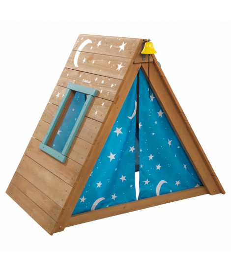 KIDKRAFT - Tipi cabane en bois avec mur d'escalade