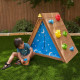 KIDKRAFT - Tipi cabane en bois avec mur d'escalade