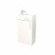 Meuble vasque L 40 cm simple vasque incluse - Blanc mat - OKO