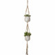 MACRAMÉ DOBLE  NoeUD CARRÉ NATUREL 120 CM