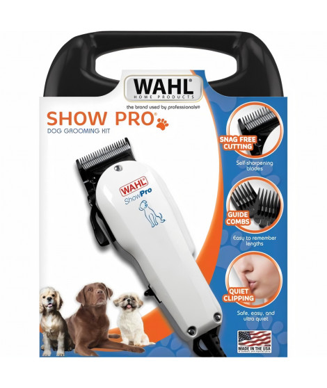 WAHL Tondeuse animal ShowPro 09265-2016 - Tondeuse filaire Made in USA - Moteur V5000 breveté puissant et silencieux